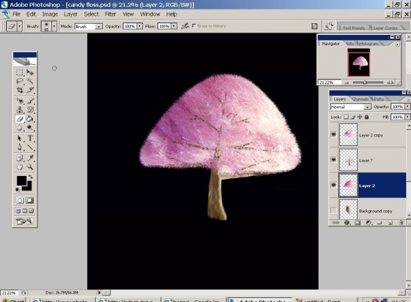 Creation of Candy Floss Tree: Step 3